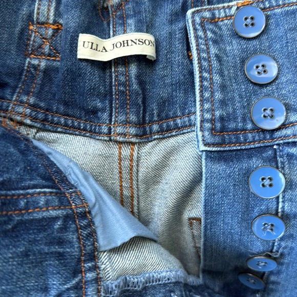 Ulla Johnson Wide Leg Denim Jeans - Picture 3 of 7